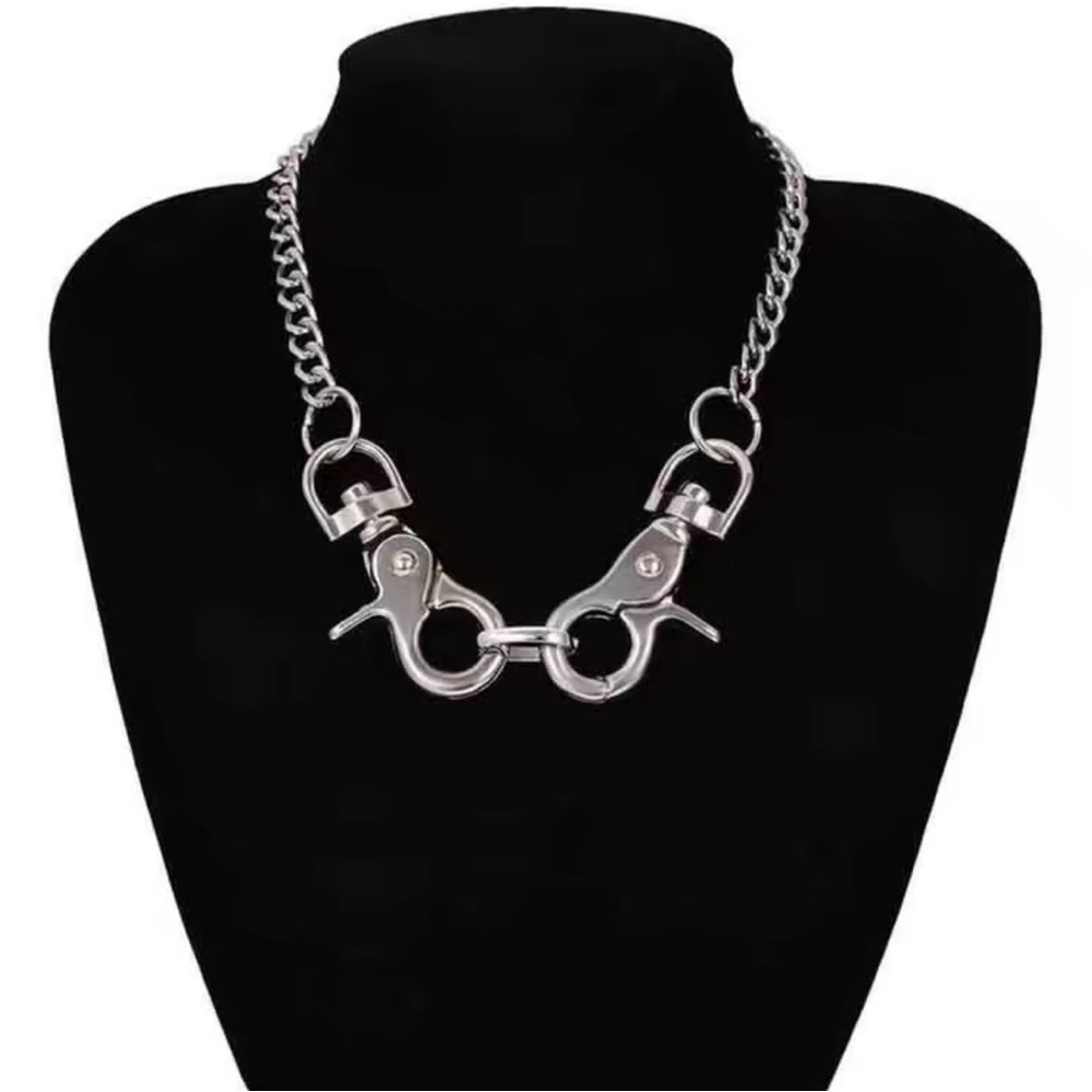 Punk 316L stainless steel chunky necklace choker women’s men’s